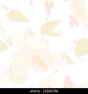 Terrazzo-Nahtloses Muster. Pastell venezianische Pflaster imitierte Fliesen. Hintergrund aus Natursteinen, Granit, Quarz, Marmor, Beton. Terrazzo Meer Stock Vektor