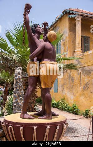 Ende der Slavery-Statue auf der Goree-Insel, Senegal Stockfoto