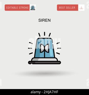 Einfaches Vektorsymbol für Sirene. Stock Vektor