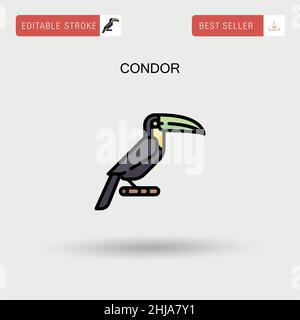 Einfaches Vektorsymbol „Condor“. Stock Vektor