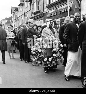 Feierlichkeiten seit 400 Jahren seit der Geburt von William Shakespeare in Stratford-upon-Avon findet die Prozession am Donnerstag, dem 23rd. April 1964, statt. Stockfoto