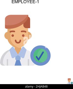 Employee-1 einfaches Vektorsymbol. Illustration Symbol Design-Vorlage für Web mobile UI-Element. Stock Vektor