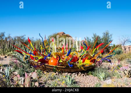 Chihuly In The Garden, Fiori Boat, 2018 Stockfoto