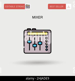 Einfaches Vektorsymbol für Mixer. Stock Vektor