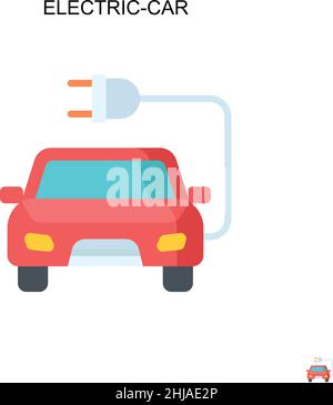 Einfaches Vektorsymbol für Elektroautos. Illustration Symbol Design-Vorlage für Web mobile UI-Element. Stock Vektor
