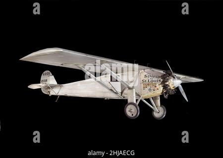 Das Flugzeug „Spirit of St. Louis“, das Charles Lindbergh 1927 über den Atlantik geflogen hat, National Air and Space Museum, Washington, D.C., USA Stockfoto
