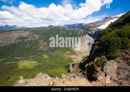 Tronador-Vulkan und Gletscher Stockfoto