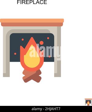 Einfaches Vektor-Symbol für Kamin. Illustration Symbol Design-Vorlage für Web mobile UI-Element. Stock Vektor