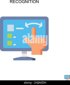 Einfaches Vektorsymbol für die Erkennung. Illustration Symbol Design-Vorlage für Web mobile UI-Element. Stock Vektor