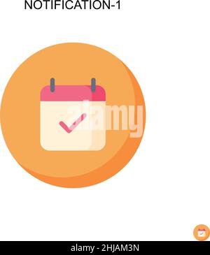 Notification-1 einfaches Vektorsymbol. Illustration Symbol Design-Vorlage für Web mobile UI-Element. Stock Vektor