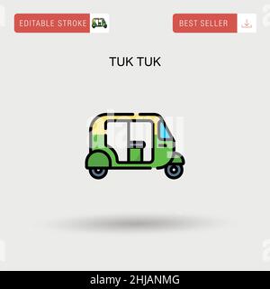 Tuk Tuk einfaches Vektorsymbol. Stock Vektor