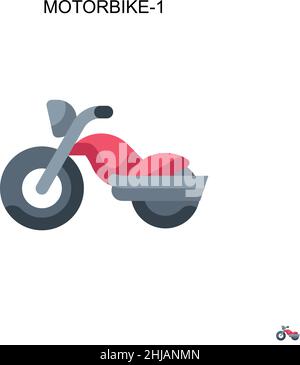 Motorrad-1 einfaches Vektor-Symbol. Illustration Symbol Design-Vorlage für Web mobile UI-Element. Stock Vektor