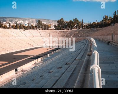 Panathenaic Stadium ist auch bekannt als Kallimarmarmaro ist ein Mehrzweck-Stadion in Athen, Griechenland Stockfoto