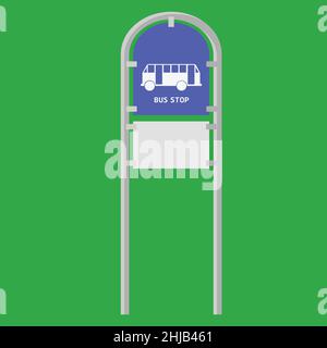 Vektorgrafik Busschild Haltestelle Stock Vektor