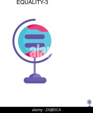 Equality-3 einfaches Vektorsymbol. Illustration Symbol Design-Vorlage für Web mobile UI-Element. Stock Vektor