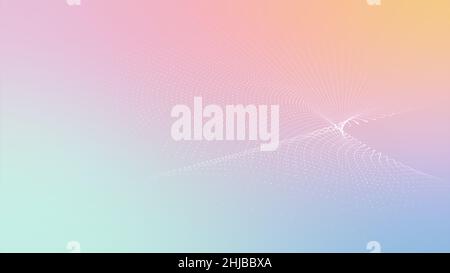 Glitzernder Hintergrund mit Farbverlauf und Hologramm-Effekt und magischen Punkten. Stockfoto