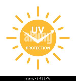 UV-Strahlung Symbol Vektor Solar-UV-Licht Symbol für Grafik-Design, Logo, Website, Social Media, mobile App, UI-Abbildung. Stock Vektor