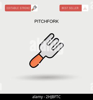 Pitchfork einfaches Vektor-Symbol. Stock Vektor