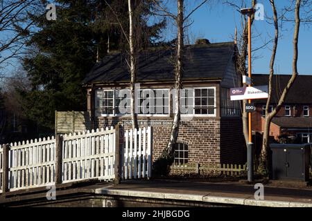 Churchill und Blakedown Signalbox, Blakedown, Worcestershire, England, Großbritannien Stockfoto