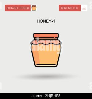 Honey-1 einfaches Vektorsymbol. Stock Vektor