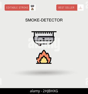 Einfaches Vektorsymbol für Rauchmelder. Stock Vektor