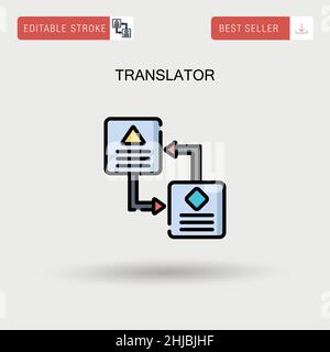 Einfaches Vektorsymbol für den Übersetzer. Stock Vektor