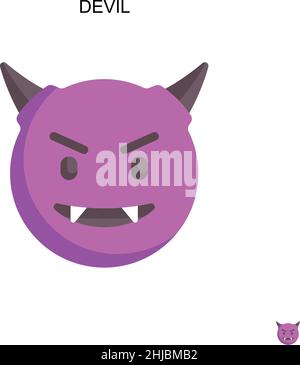 Teufel einfaches Vektor-Symbol. Illustration Symbol Design-Vorlage für Web mobile UI-Element. Stock Vektor