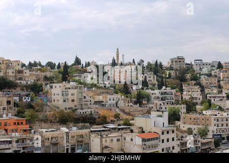 Ansicht einer Häuserzeile in amman, jordanien Stockfoto