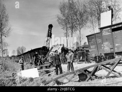 La Bataille du Rail Jahr: 1946 Frankreich Regie: René Clément Drehbild Palme d'Or Cannes 1946 Frankreich Stockfoto