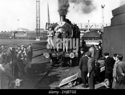 La Bataille du Rail Jahr: 1946 Frankreich Regie: René Clément Drehbild Palme d'Or Cannes 1946 Frankreich Stockfoto