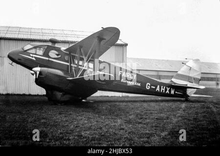 Ein Flugzeug auf dem Flugplatz Sywell im Jahr 1960s Stockfoto