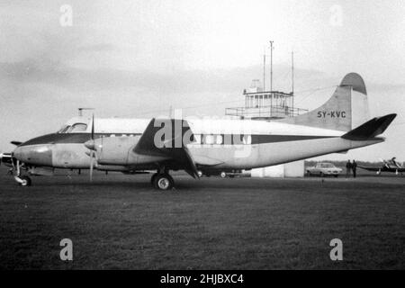 Ein Flugzeug auf dem Flugplatz Sywell im Jahr 1960s Stockfoto