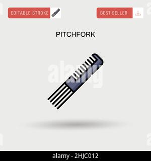 Pitchfork einfaches Vektor-Symbol. Stock Vektor