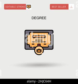 Grad einfaches Vektorsymbol. Stock Vektor