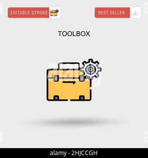 Toolbox einfaches Vektorsymbol. Stock Vektor