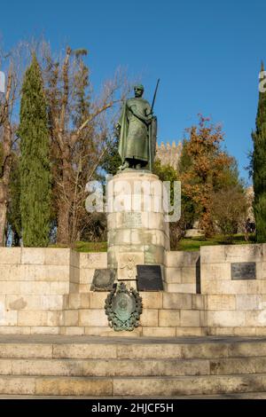 Don Afonso Henriques, König von Portugal, in der historischen Stadt Guimarães Stockfoto