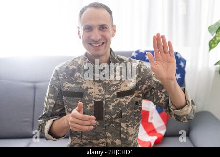 Soldaten Veteran Military Person Headshot Portrait Set Stockfoto