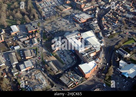 Luftaufnahme von Pontefract, West Yorkshire Stockfoto