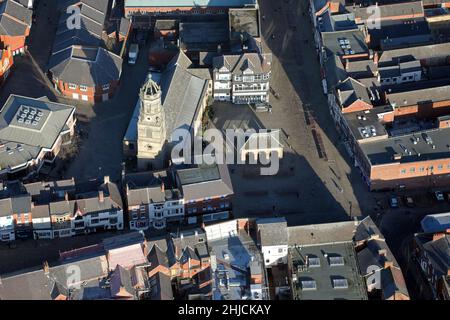 Luftaufnahme von Pontefract, West Yorkshire Stockfoto