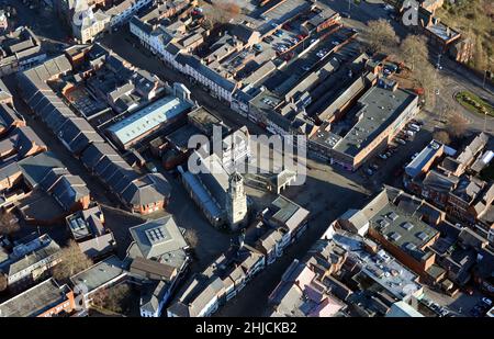 Luftaufnahme von Pontefract, West Yorkshire Stockfoto