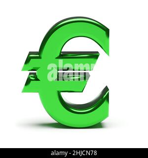 Finanz- und Geschäftssymbol. Euro-Zeichen. 3D Rendern Stockfoto