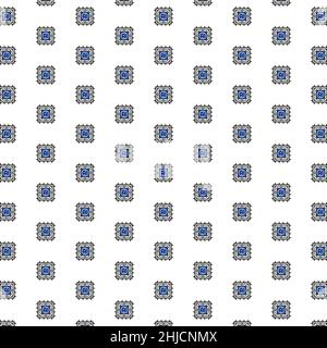 Künstliche Intelligenz Chip, elektronische Schaltung, Prozessor-Muster mit verschiedenen Symbolen. Stock Vektor