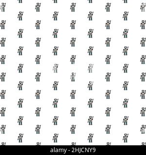 Roboter, bot, Chatbot, künstliche Intelligenz Muster mit verschiedenen Symbolen. Stock Vektor