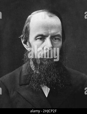 Fjodor Michailowitsch Dostojewski (11. November 1821 - 9. Februar. 1881) war ein russischer Schriftsteller, Philosoph, Kurzgeschichtenschreiber, Essayist und Journalist. Stockfoto