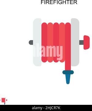 Einfaches Vektor-Symbol für Feuerwehrmann. Illustration Symbol Design-Vorlage für Web mobile UI-Element. Stock Vektor