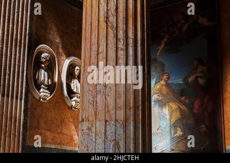 Innenansicht des Pantheons in Rom, Italien. Stockfoto