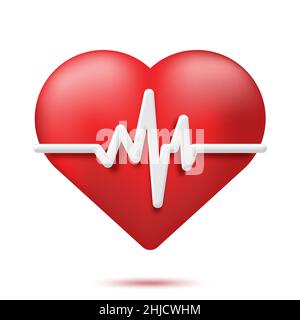 Herzschlag- oder Kardiogramm-Symbol Stock Vektor