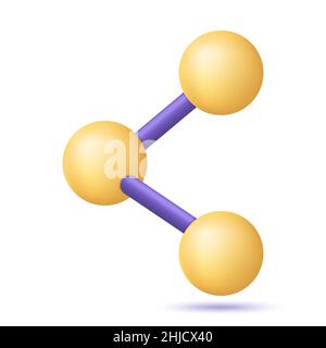 Link Share 3D-Symbol Stock Vektor