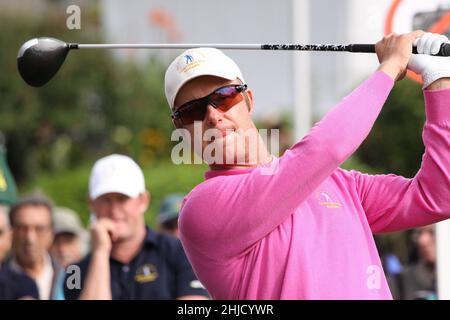 SAINT NOM LA BRETECHE, FRANKREICH, 4. OKTOBER 2013 : Golfer in Aktion bei der Sevriano Ballesteros Trophäe 2013 Stockfoto