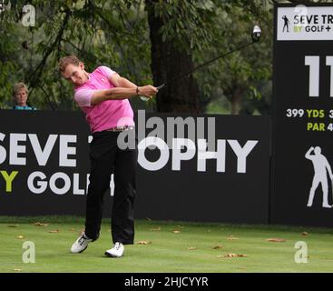 SAINT NOM LA BRETECHE, FRANKREICH, 4. OKTOBER 2013 : Golfer in Aktion bei der Sevriano Ballesteros Trophäe 2013 Stockfoto